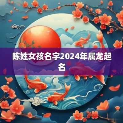 陈姓女孩名字2025年属龙起名