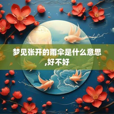 梦见张开的雨伞是什么意思,好不好