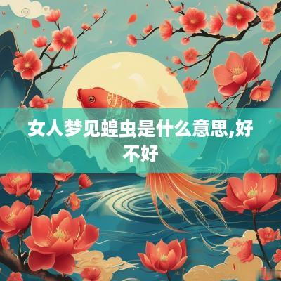 女人梦见蝗虫是什么意思,好不好
