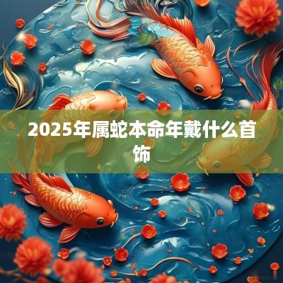 2025年属蛇本命年戴什么首饰