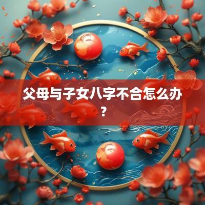 父母与子女八字不合怎么办？