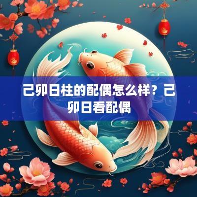 己卯日柱的配偶怎么样？己卯日看配偶