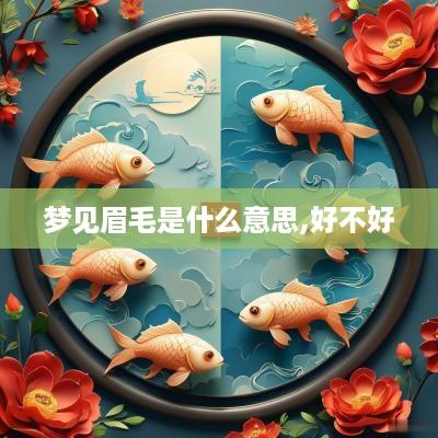梦见眉毛是什么意思,好不好