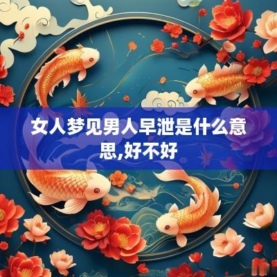 女人梦见男人早泄是什么意思,好不好