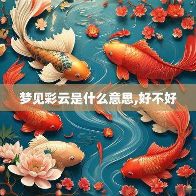 梦见彩云是什么意思,好不好