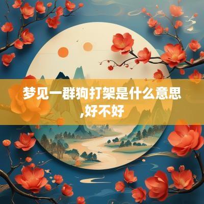 梦见一群狗打架是什么意思,好不好