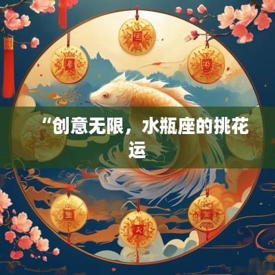 “创意无限，水瓶座的挑花运