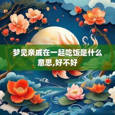 梦见亲戚在一起吃饭是什么意思,好不好