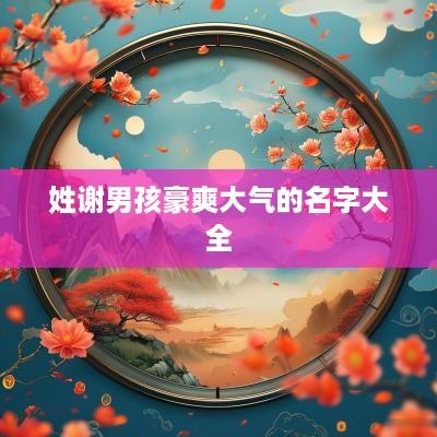 姓谢男孩豪爽大气的名字大全