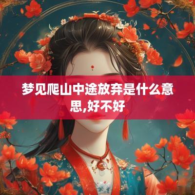 梦见爬山中途放弃是什么意思,好不好