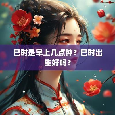 巳时是早上几点钟？巳时出生好吗？