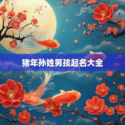 猪年孙姓男孩起名大全