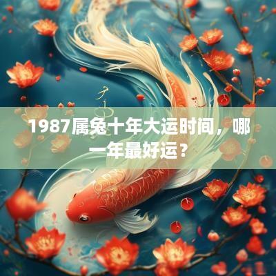 1987属兔十年大运时间，哪一年最好运？