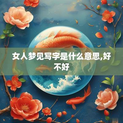 女人梦见写字是什么意思,好不好