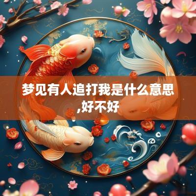 梦见有人追打我是什么意思,好不好