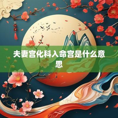夫妻宫化科入命宫是什么意思