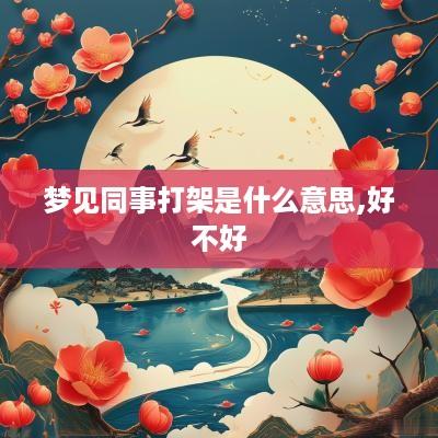 梦见同事打架是什么意思,好不好