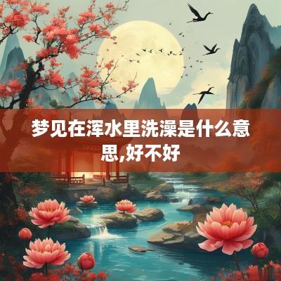 梦见在浑水里洗澡是什么意思,好不好