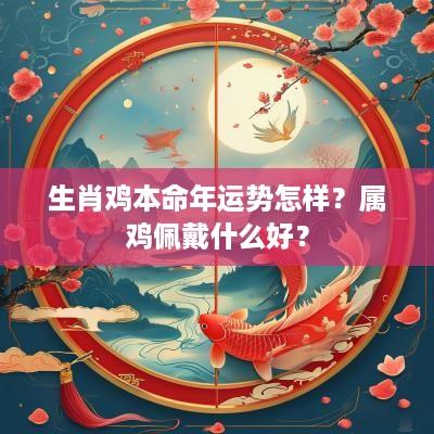 生肖鸡本命年运势怎样？属鸡佩戴什么好？