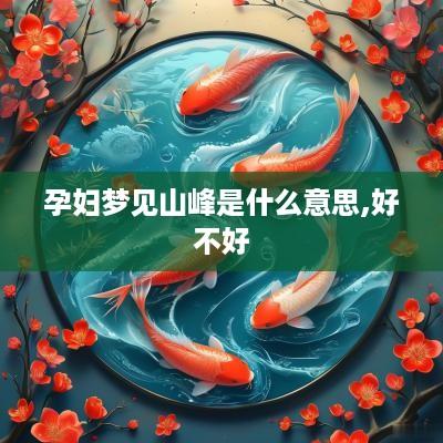 孕妇梦见山峰是什么意思,好不好