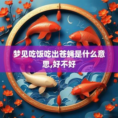 梦见吃饭吃出苍蝇是什么意思,好不好
