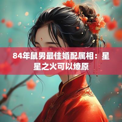 84年鼠男最佳婚配属相：星星之火可以燎原