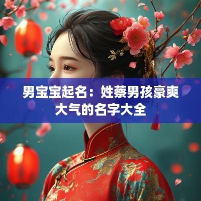 男宝宝起名：姓蔡男孩豪爽大气的名字大全