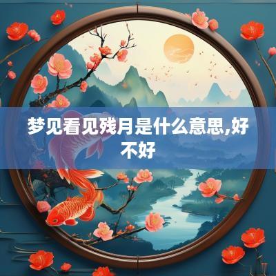 梦见看见残月是什么意思,好不好