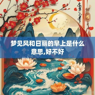 梦见风和日丽的早上是什么意思,好不好