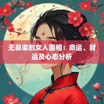无鼻梁的女人面相：命运、财运及心态分析
