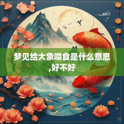 梦见给大象喂食是什么意思,好不好