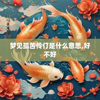 梦见孤苦伶仃是什么意思,好不好