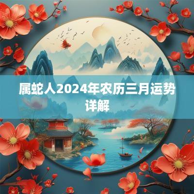 属蛇人2025年农历三月运势详解