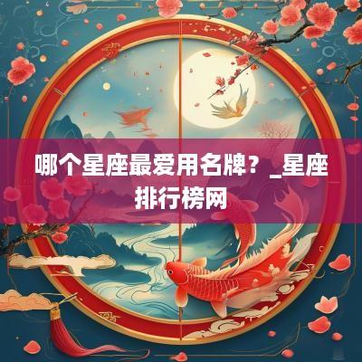 哪个星座最爱用名牌？_星座排行榜网