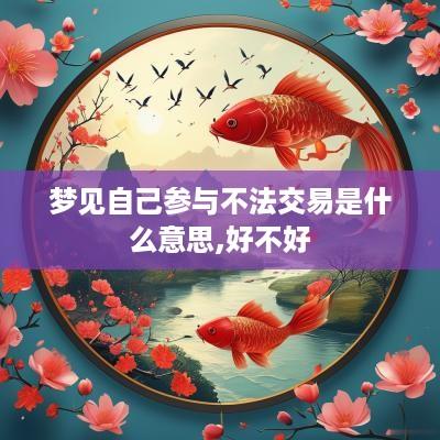 梦见自己参与不法交易是什么意思,好不好