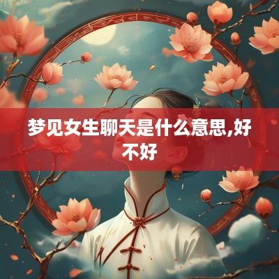梦见女生聊天是什么意思,好不好