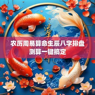 农历周易算命生辰八字排盘测算一键搞定
