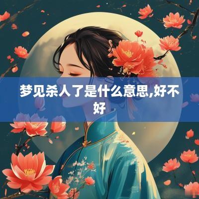 梦见杀人了是什么意思,好不好