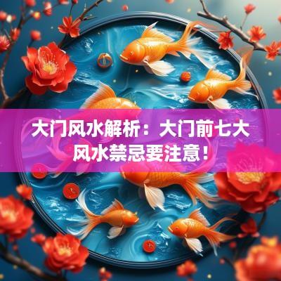 大门风水解析：大门前七大风水禁忌要注意！