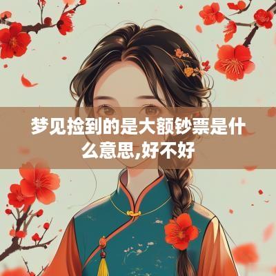 梦见捡到的是大额钞票是什么意思,好不好