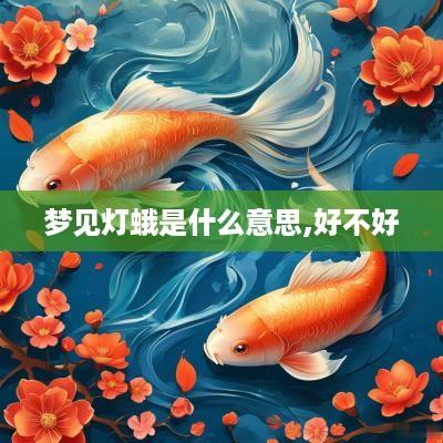 梦见灯蛾是什么意思,好不好