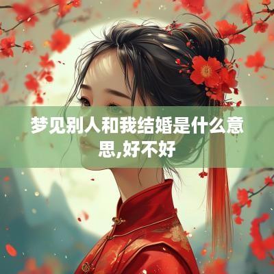 梦见别人和我结婚是什么意思,好不好