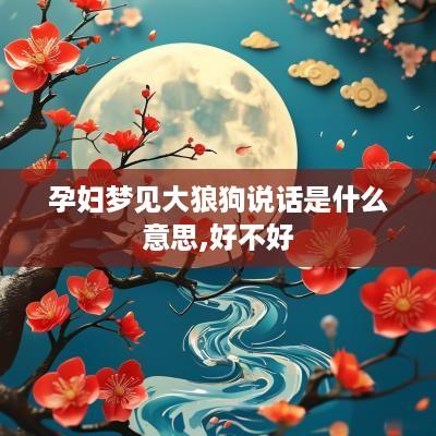 孕妇梦见大狼狗说话是什么意思,好不好
