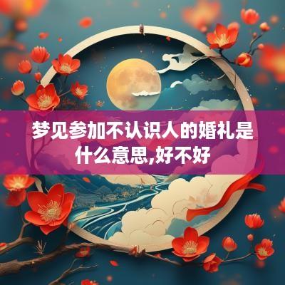 梦见参加不认识人的婚礼是什么意思,好不好