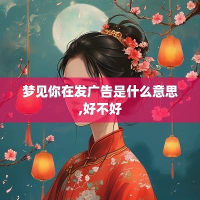 梦见你在发广告是什么意思,好不好