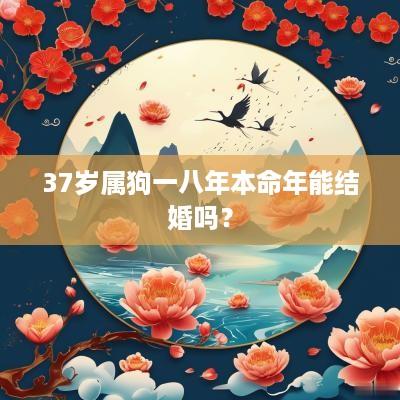 37岁属狗一八年本命年能结婚吗？