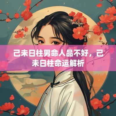己未日柱男命人品不好，己未日柱命运解析