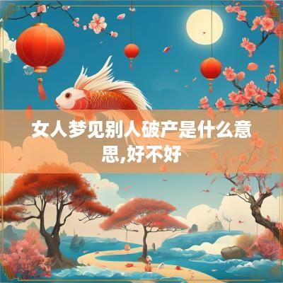 女人梦见别人破产是什么意思,好不好