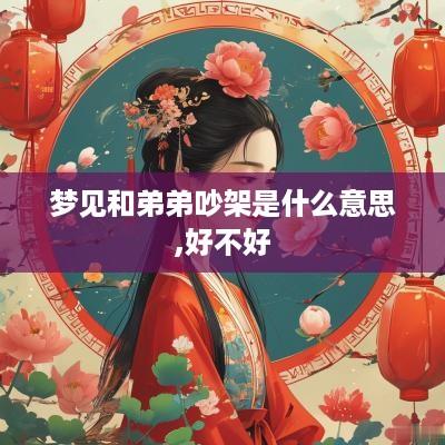 梦见和弟弟吵架是什么意思,好不好