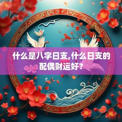 什么是八字日支,什么日支的配偶财运好？